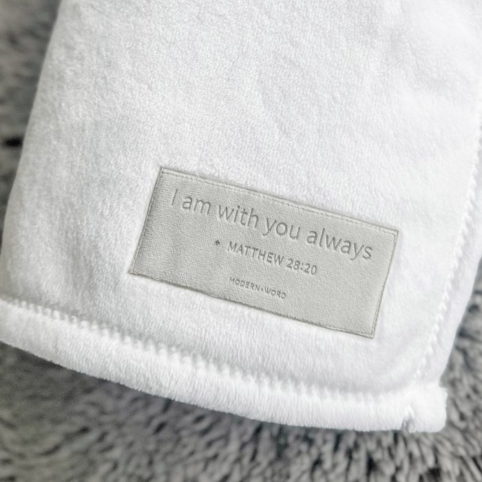 Matthew 28:20 Baby Blanket—White